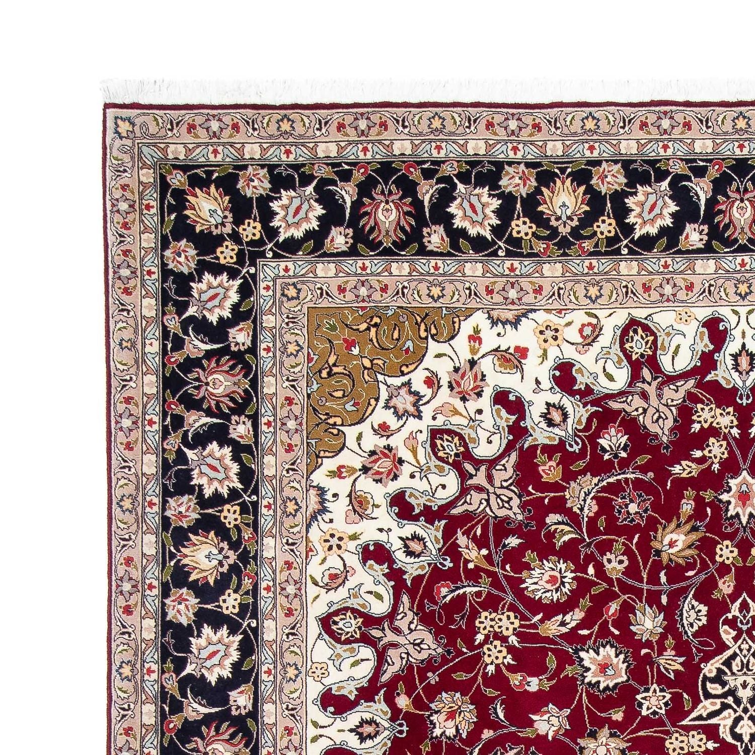 Tappeto Persero - Tabriz - Reale - 305 x 205 cm - rosso scuro