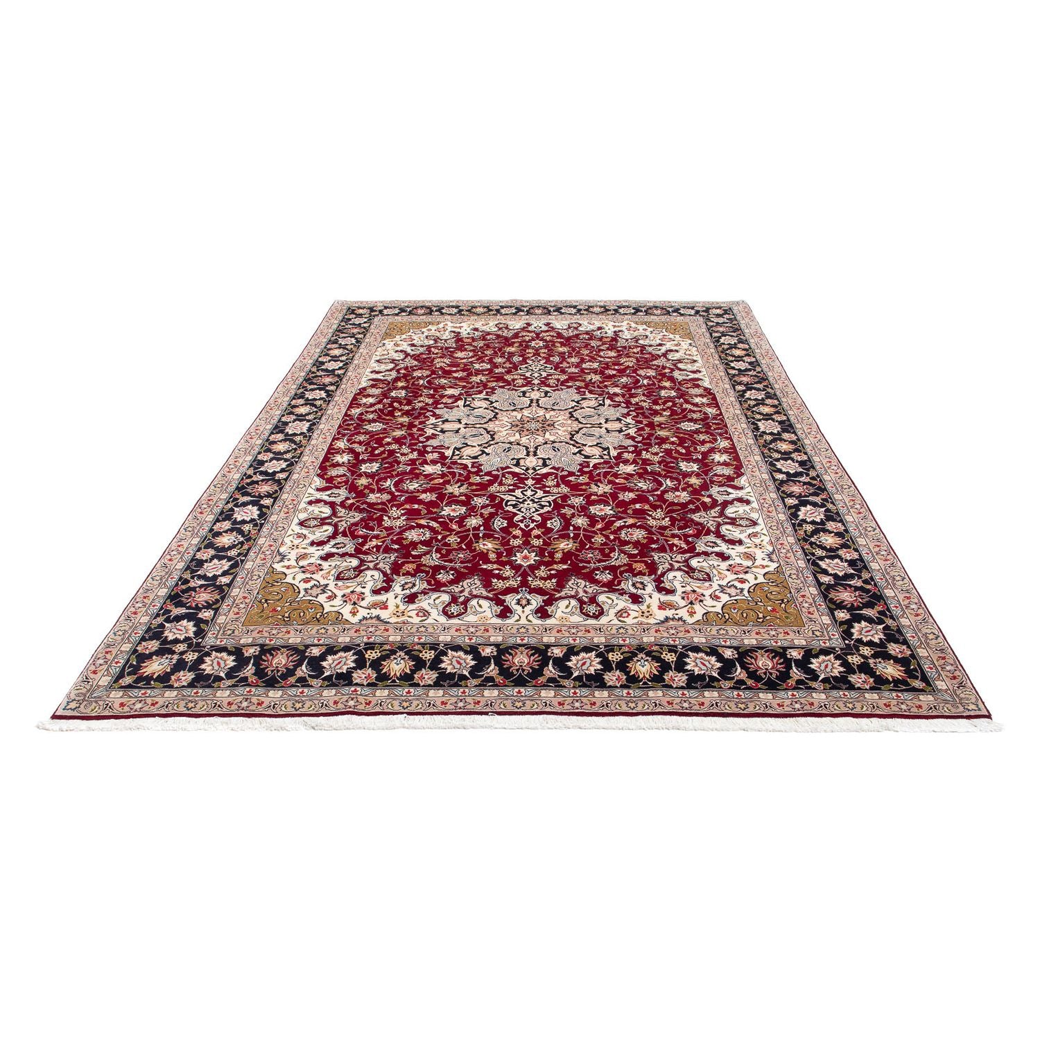 Tappeto Persero - Tabriz - Reale - 305 x 205 cm - rosso scuro