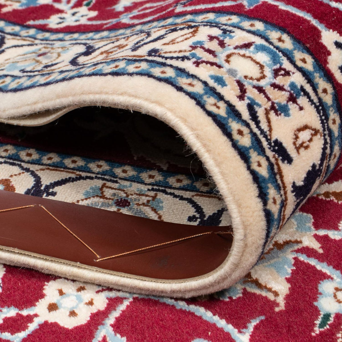 Tappeto corsia Tappeto Persero - Nain - Reale - 393 x 89 cm - rosso scuro