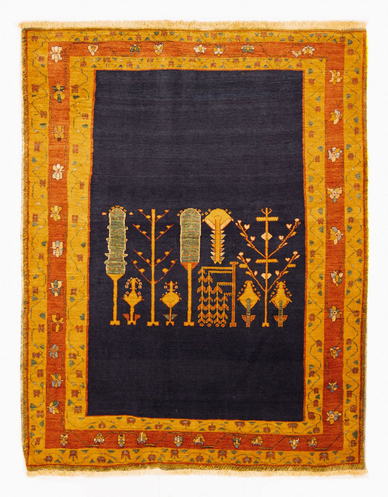 Tappeto Gabbeh - Loribaft Persero - 210 x 168 cm - blu scuro