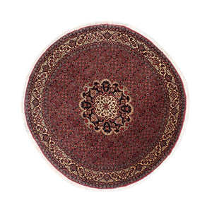 Tappeto Persero - Bidjar rotondo  - 150 x 150 cm - rosso scuro