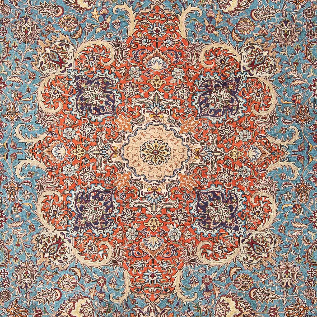 Tappeto Persero - Tabriz - Reale - 395 x 304 cm - blu chiaro
