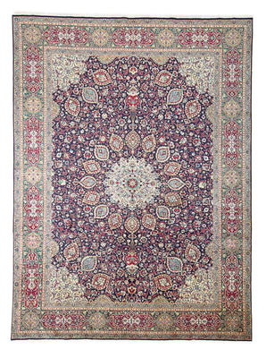 Tappeto Persero - Tabriz - Reale - 401 x 300 cm - blu scuro