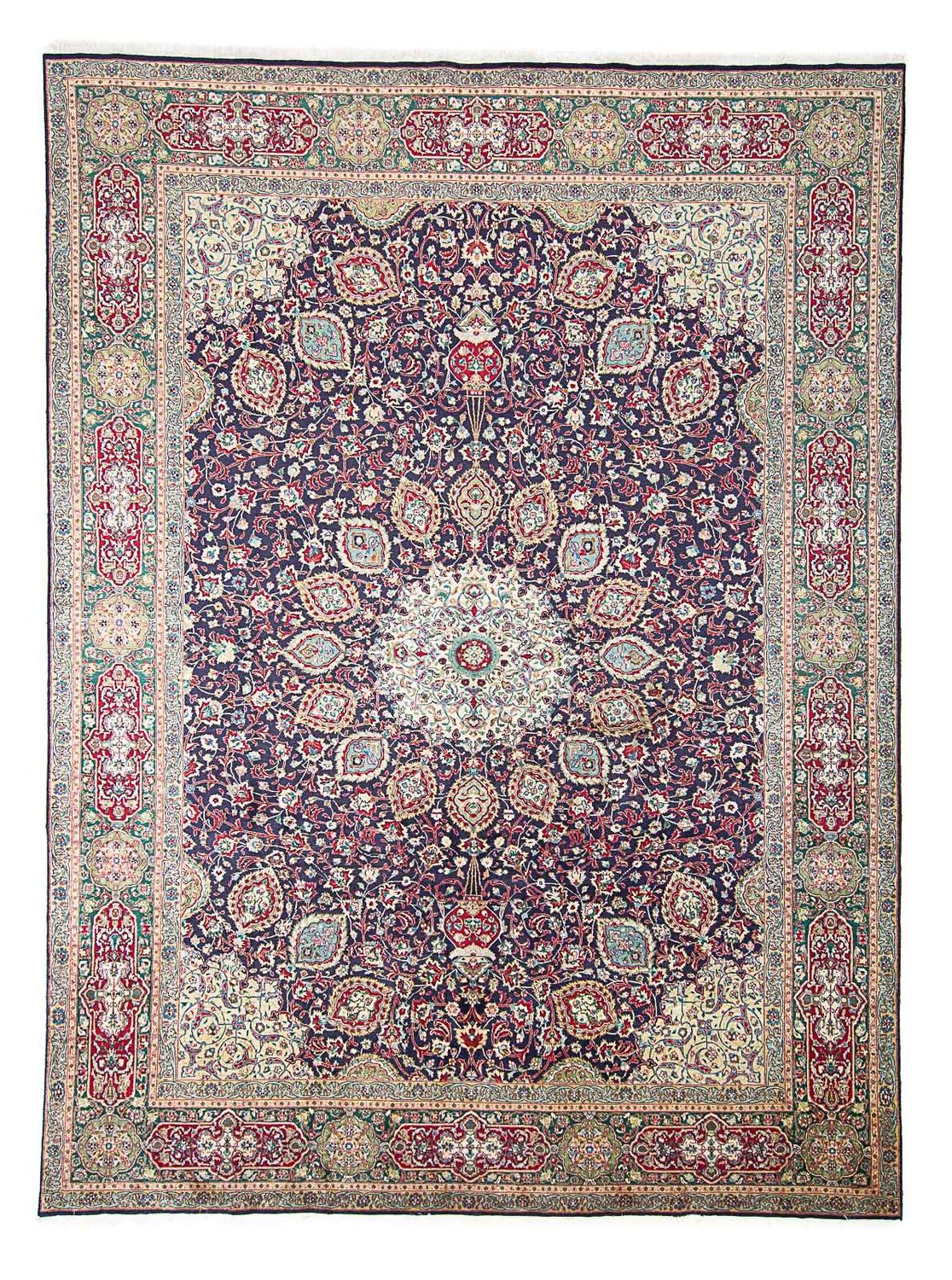 Tappeto Persero - Tabriz - Reale - 401 x 300 cm - blu scuro