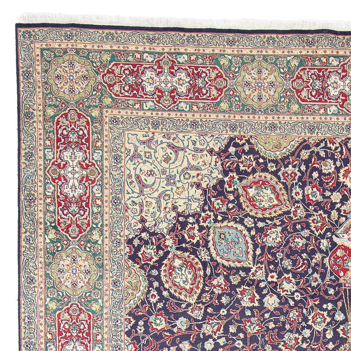 Tappeto Persero - Tabriz - Reale - 401 x 300 cm - blu scuro