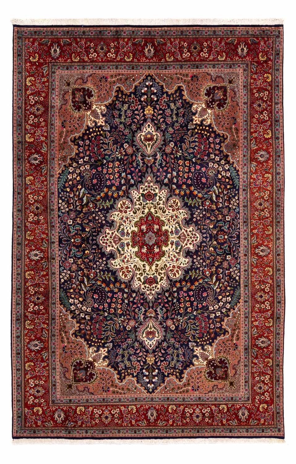 Tappeto Persero - Tabriz - Reale - 302 x 201 cm - blu scuro