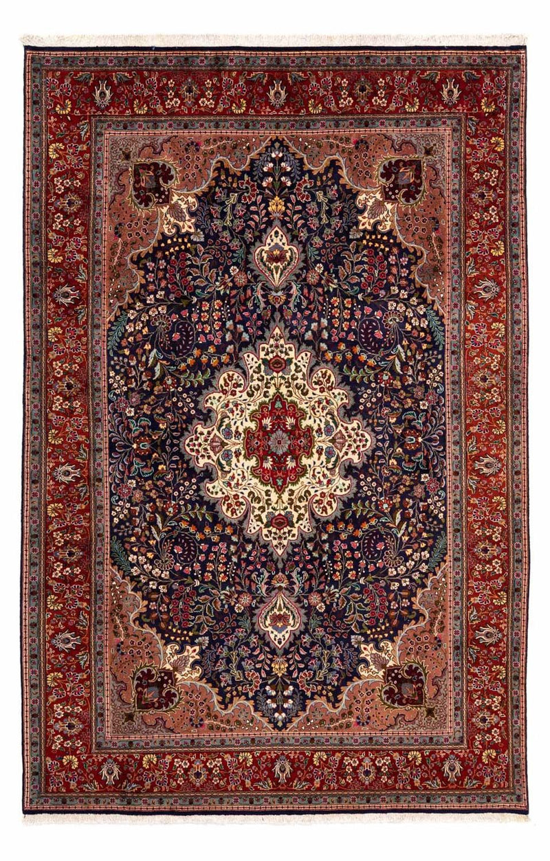 Tappeto Persero - Tabriz - Reale - 302 x 201 cm - blu scuro