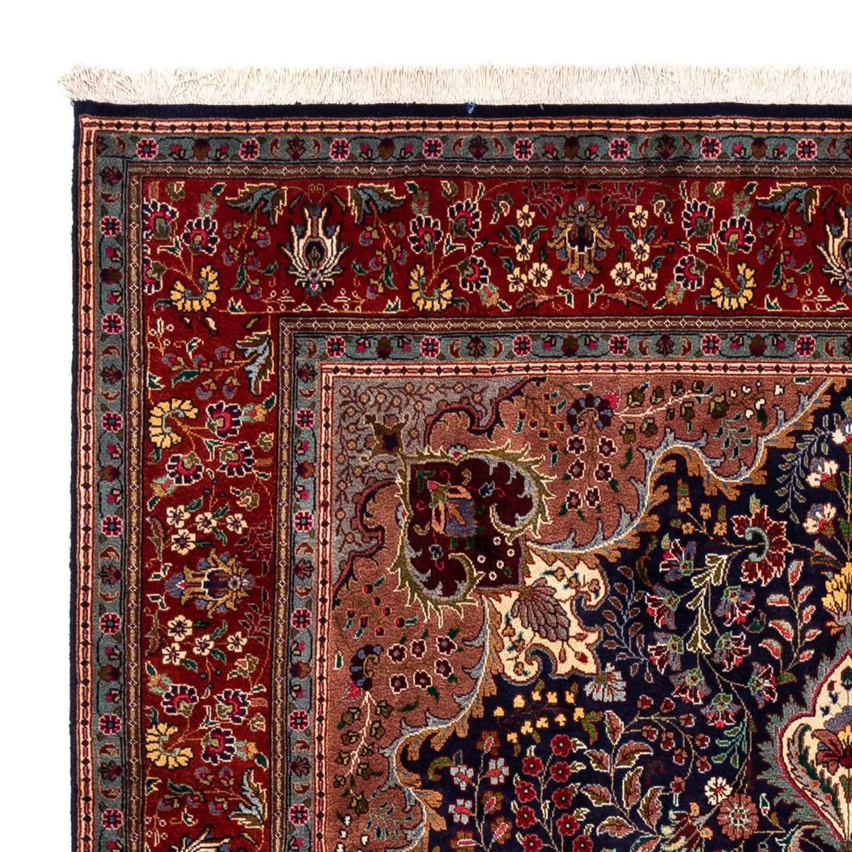 Tappeto Persero - Tabriz - Reale - 302 x 201 cm - blu scuro