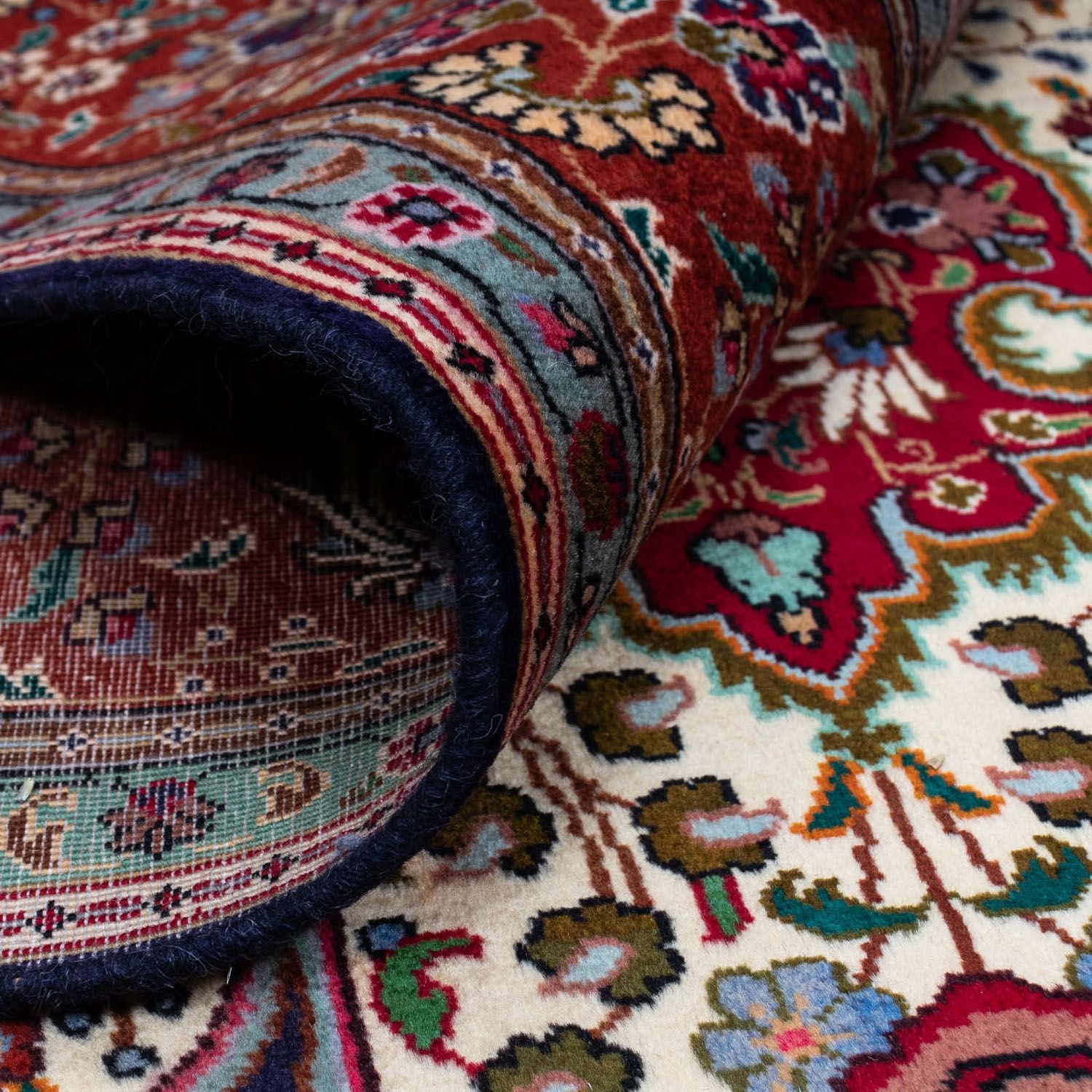 Tappeto Persero - Tabriz - Reale - 302 x 201 cm - blu scuro