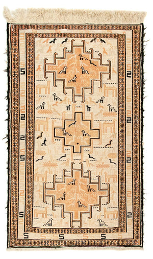 Tappeto Kelim - Orientale - 101 x 65 cm - beige