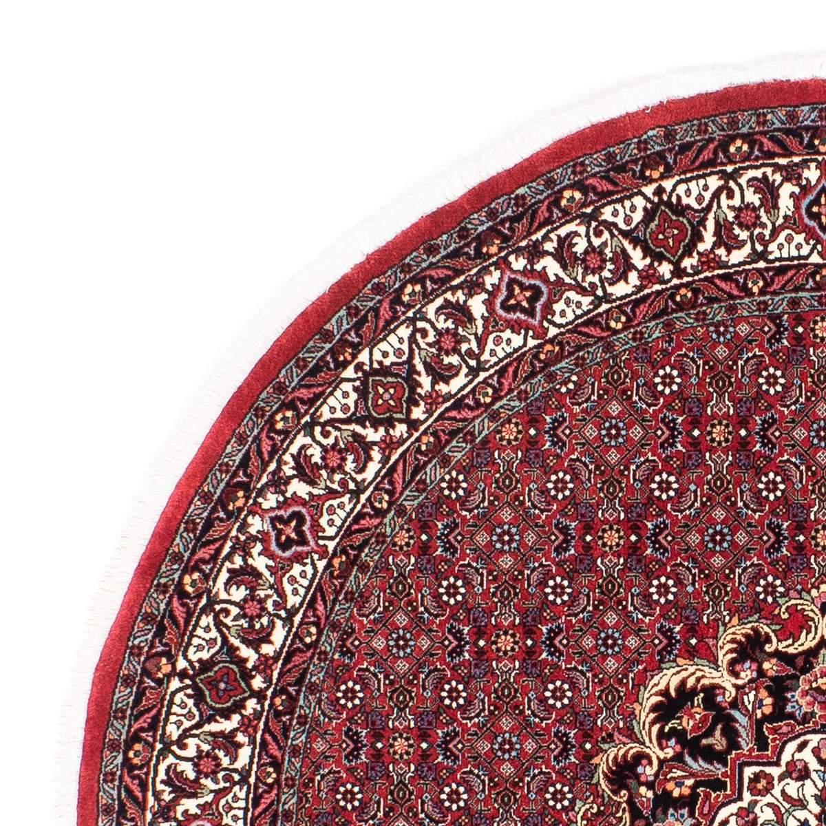 Tappeto Persero - Bidjar rotondo  - 155 x 155 cm - rosso scuro