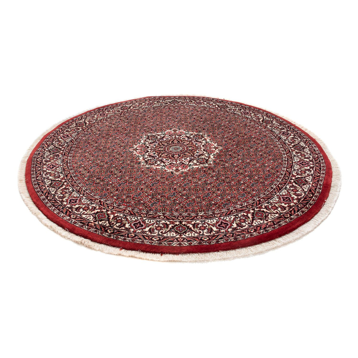 Tappeto Persero - Bidjar rotondo  - 155 x 155 cm - rosso scuro