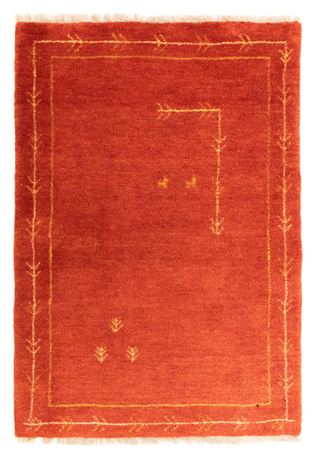 Tappeto Gabbeh - Persero - 126 x 85 cm - rosso