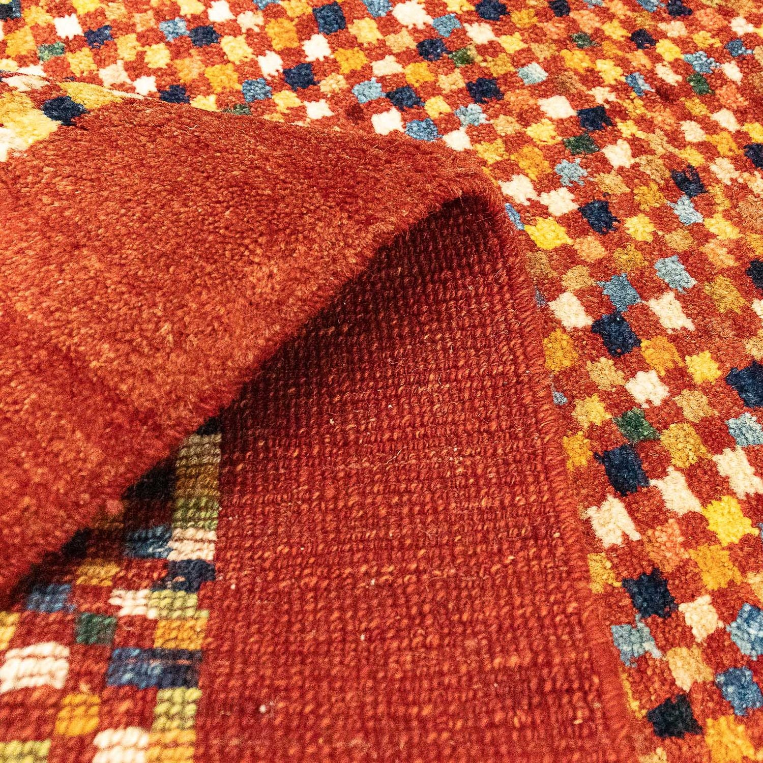 Tappeto Gabbeh - Persero - 135 x 72 cm - rosso scuro
