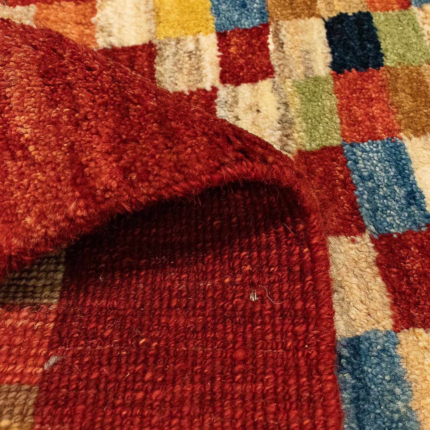 Tappeto Gabbeh - Persero - 139 x 72 cm - rosso scuro