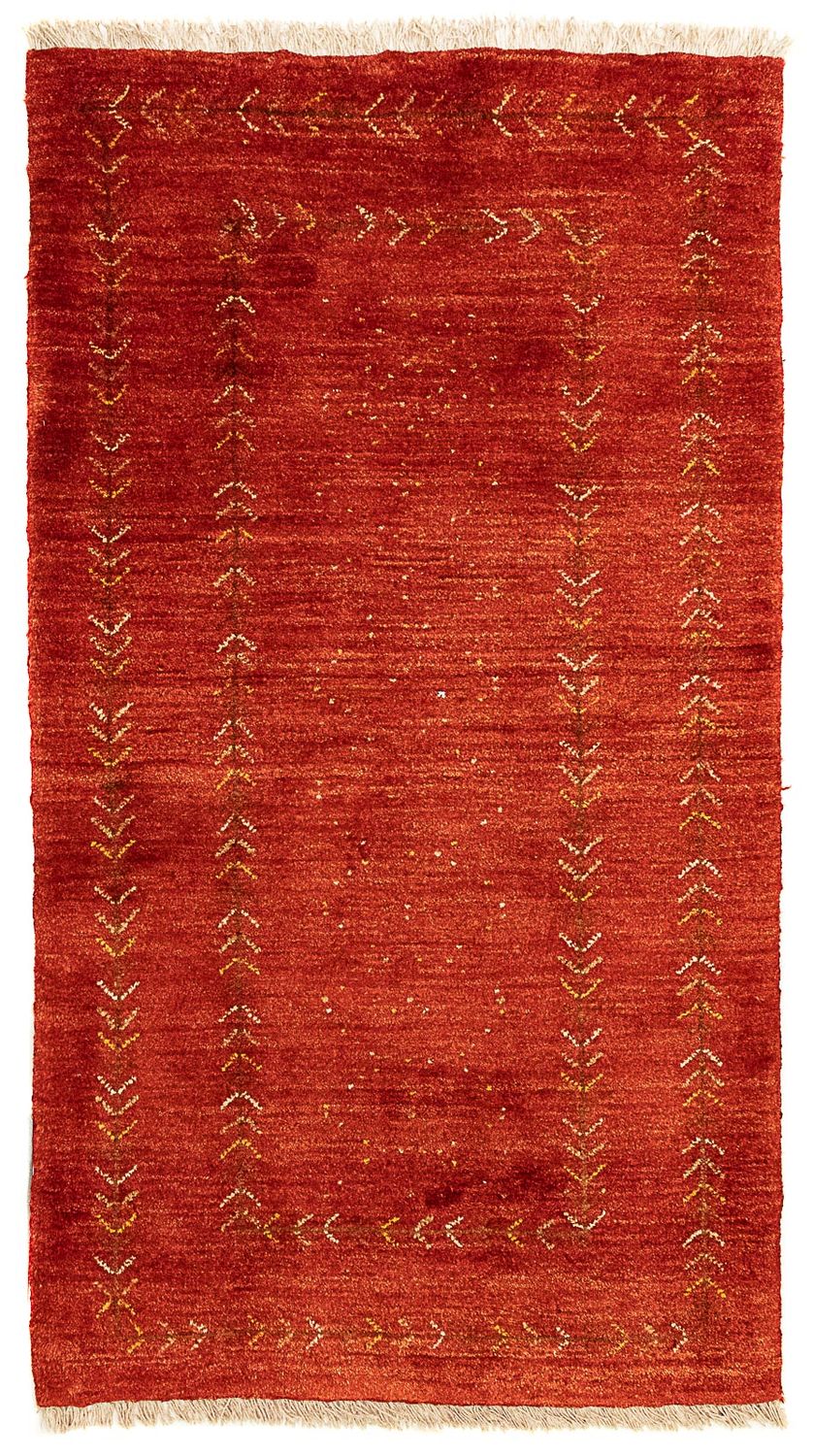 Tappeto Gabbeh - Persero - 137 x 75 cm - rosso scuro