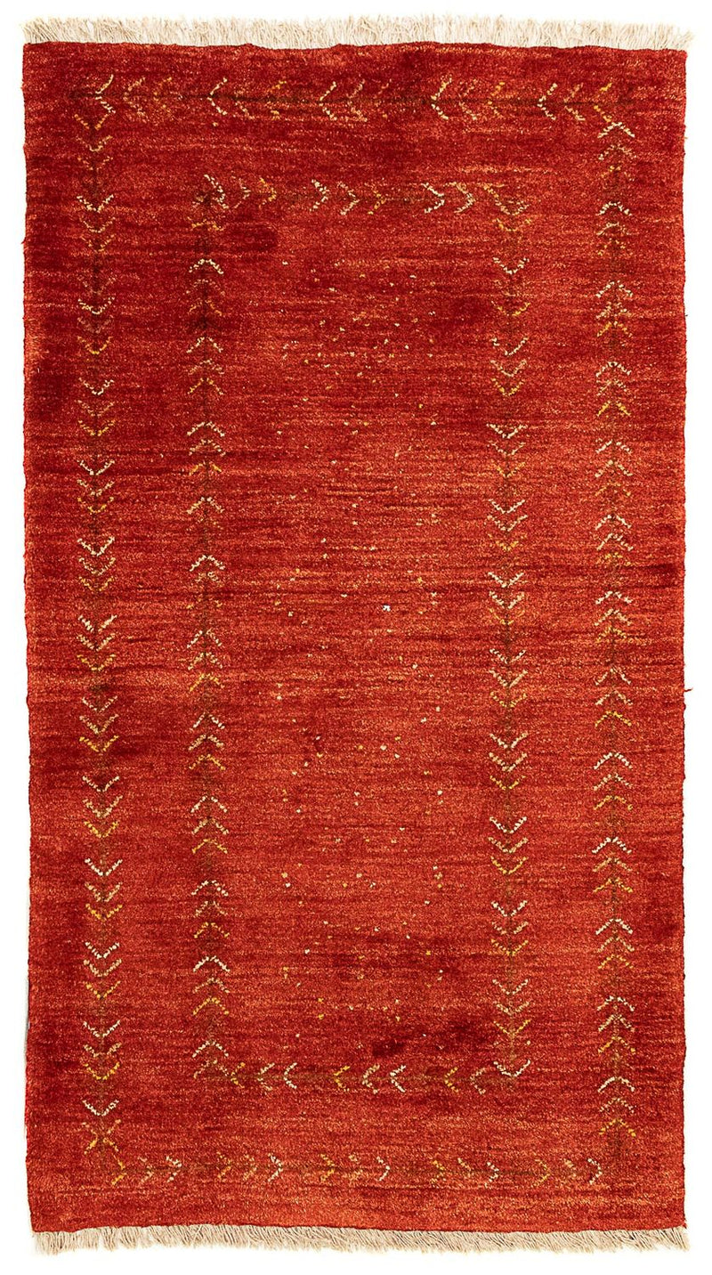 Tappeto Gabbeh - Persero - 137 x 75 cm - rosso scuro