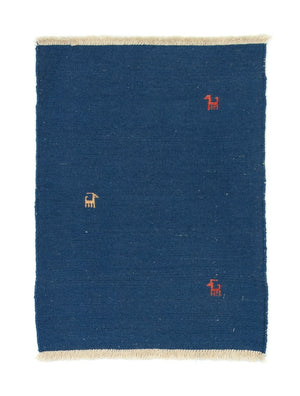 Tappeto Gabbeh - Persero - 86 x 63 cm - blu scuro