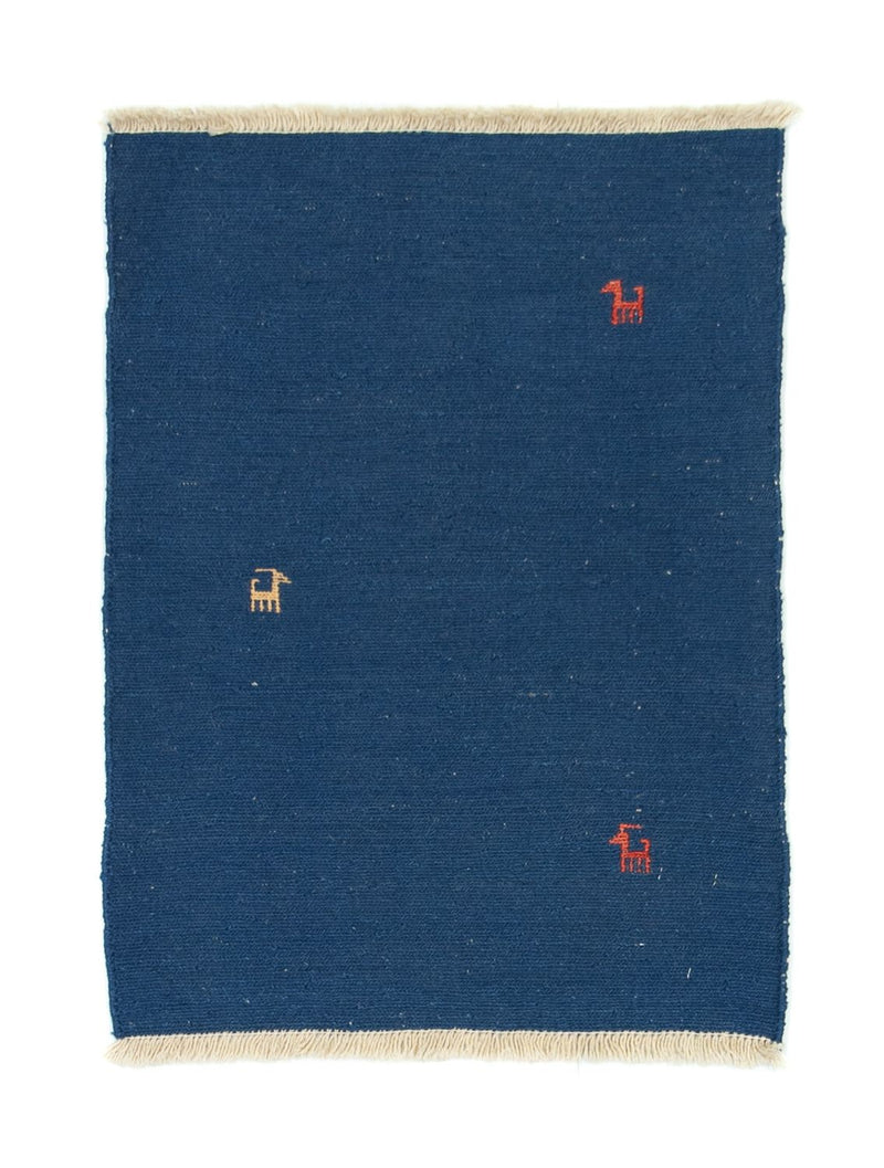 Tappeto Gabbeh - Persero - 86 x 63 cm - blu scuro