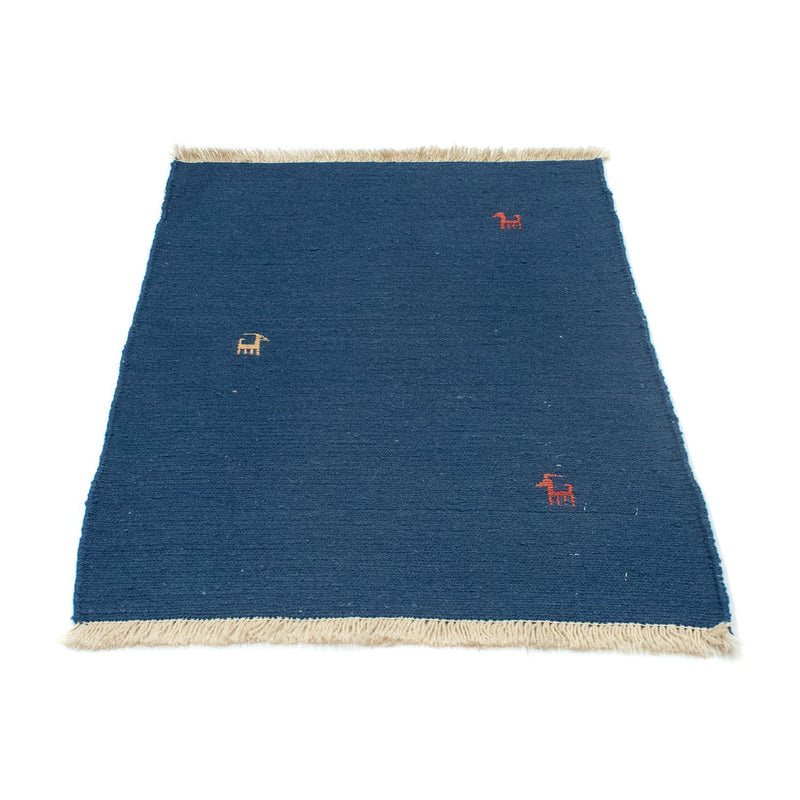 Tappeto Gabbeh - Persero - 86 x 63 cm - blu scuro