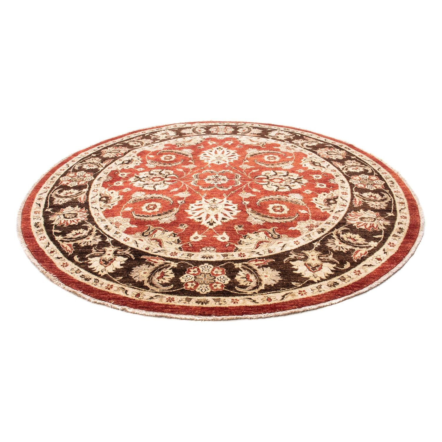 Tappeto Ziegler rotondo  - 248 x 239 cm - rosso scuro