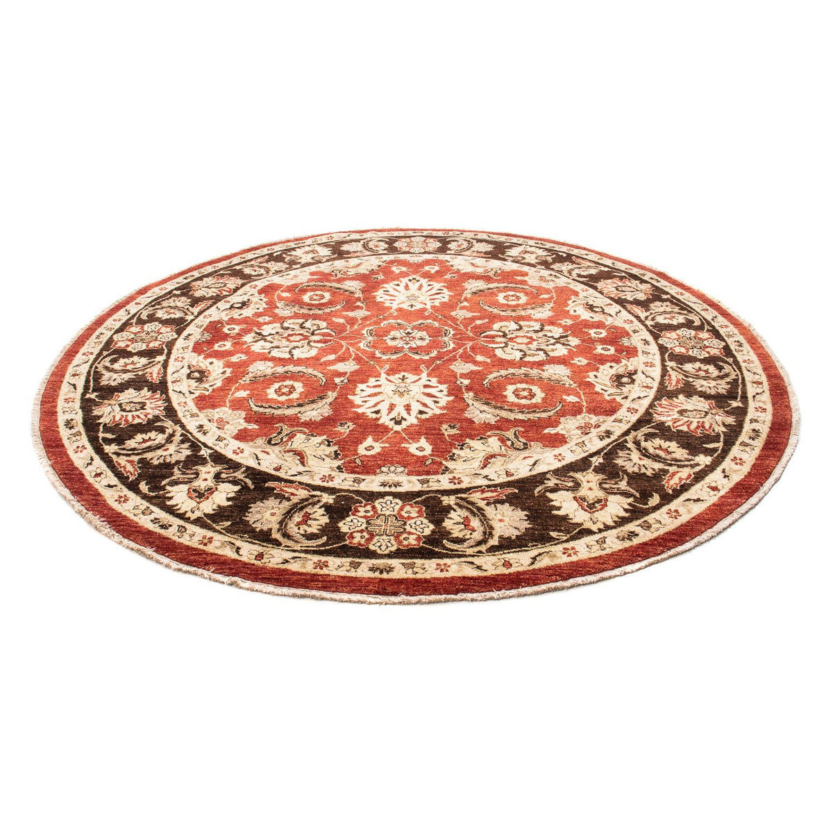 Tappeto Ziegler rotondo  - 248 x 239 cm - rosso scuro