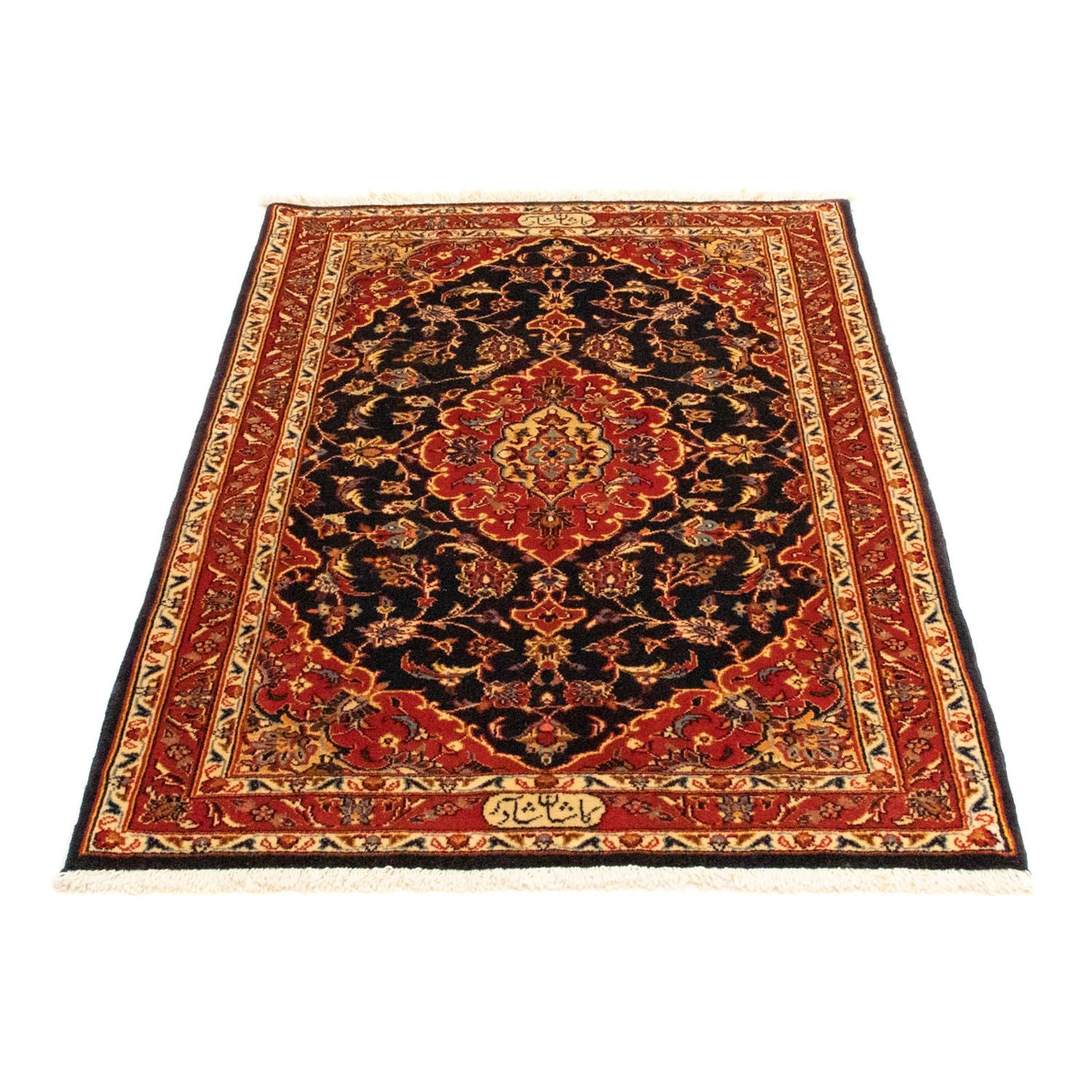 Tappeto Persero - Keshan - 115 x 83 cm - blu scuro