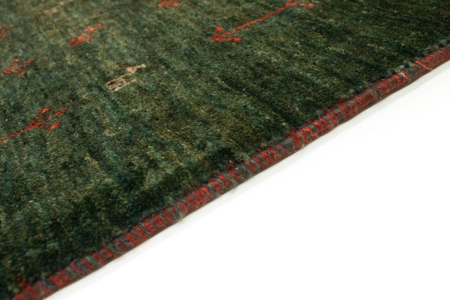 Tappeto corsia Tappeto Gabbeh - Loribaft Persero - 209 x 87 cm - verde