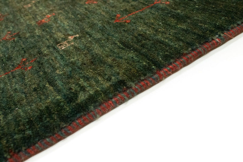 Tappeto corsia Tappeto Gabbeh - Loribaft Persero - 209 x 87 cm - verde
