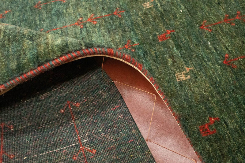 Tappeto corsia Tappeto Gabbeh - Loribaft Persero - 209 x 87 cm - verde