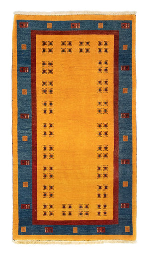 Tappeto corsia Tappeto Gabbeh - Loribaft Persero - 194 x 103 cm - oro