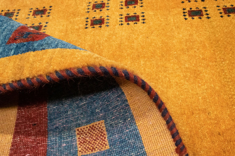Tappeto corsia Tappeto Gabbeh - Loribaft Persero - 194 x 103 cm - oro