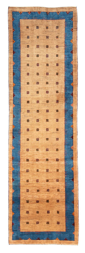 Tappeto corsia Tappeto Gabbeh - Loribaft Persero - 300 x 85 cm - marrone chiaro