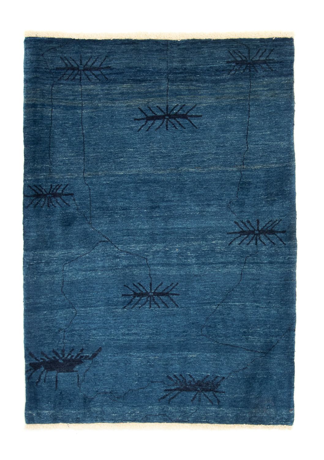 Tappeto Gabbeh - Loribaft Persero - 150 x 102 cm - blu scuro