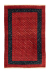 Loribaft Tappeto 103x155cm - Perserteppich Wollteppich - Rettangolo / Rosso / 103 x 155 cm Rettangolo
