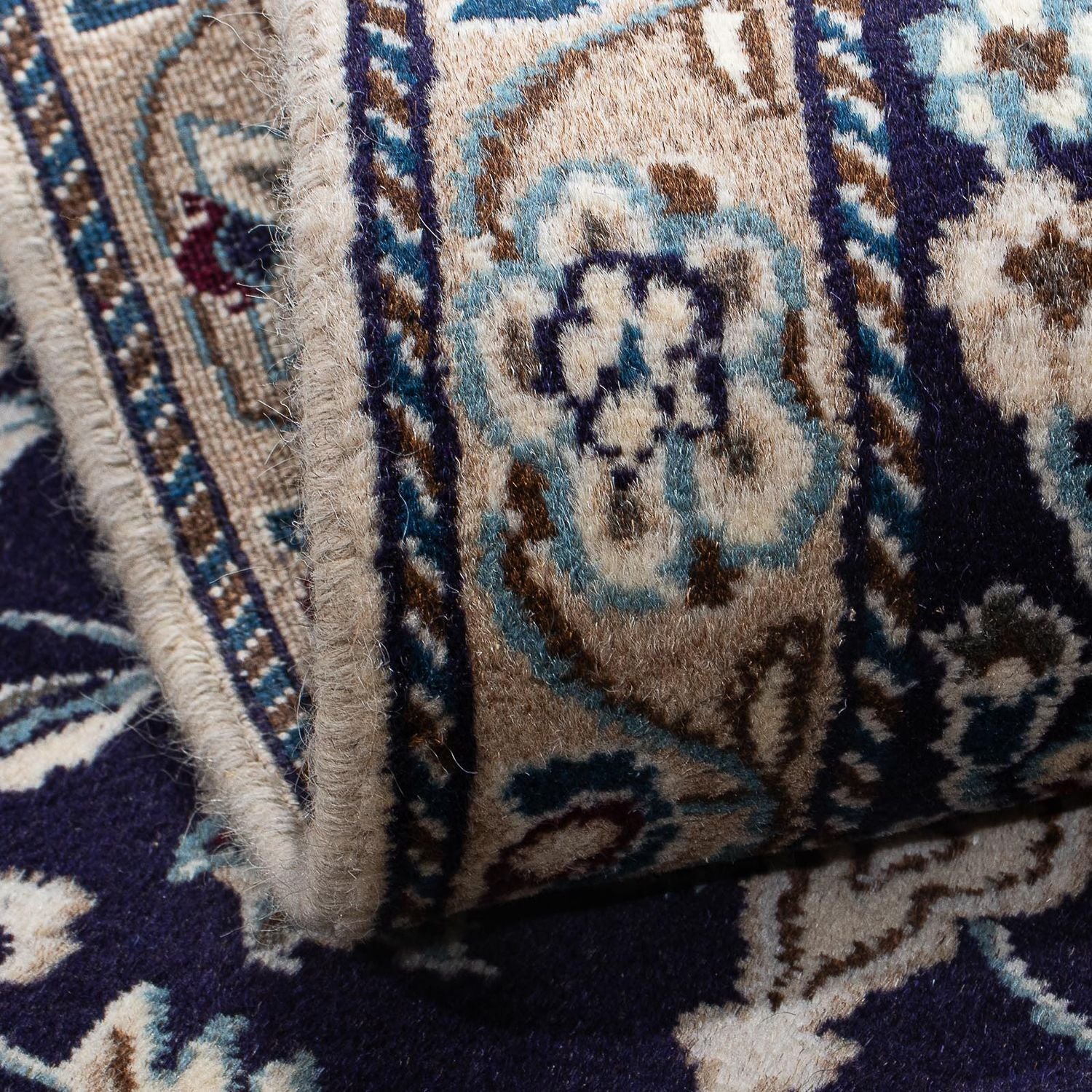 Tappeto Persero - Nain - 134 x 88 cm - blu scuro