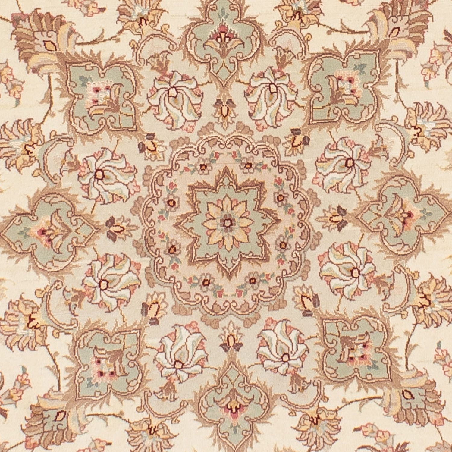 Tappeto Persero - Tabriz - Reale rotondo  - 146 x 146 cm - beige