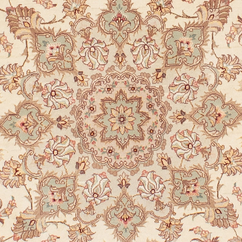 Tappeto Persero - Tabriz - Reale rotondo  - 146 x 146 cm - beige