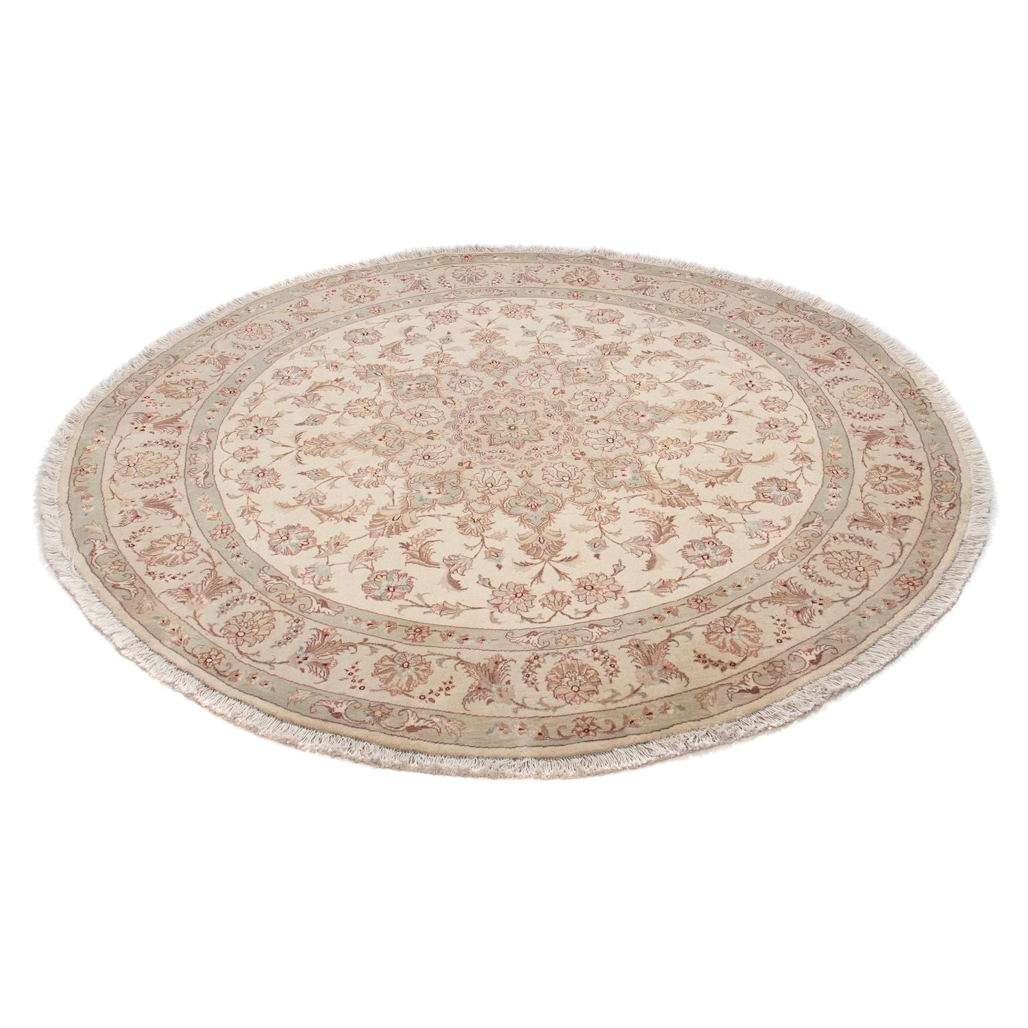 Tappeto Persero - Tabriz - Reale rotondo  - 146 x 146 cm - beige
