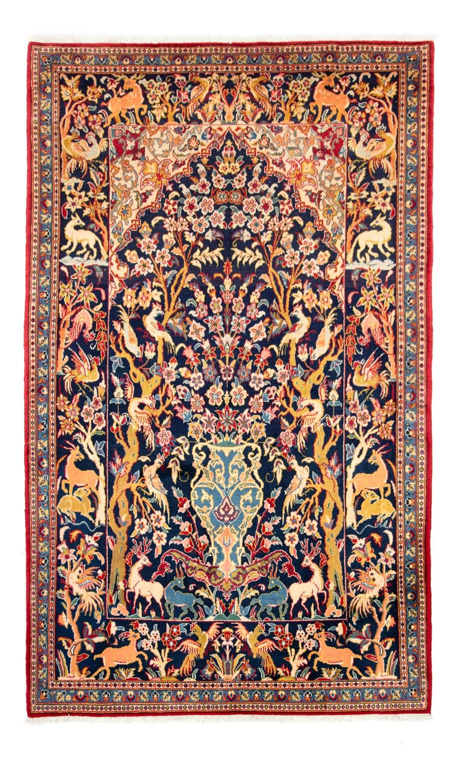 Tappeto Persero - Ghom - 217 x 134 cm - blu scuro