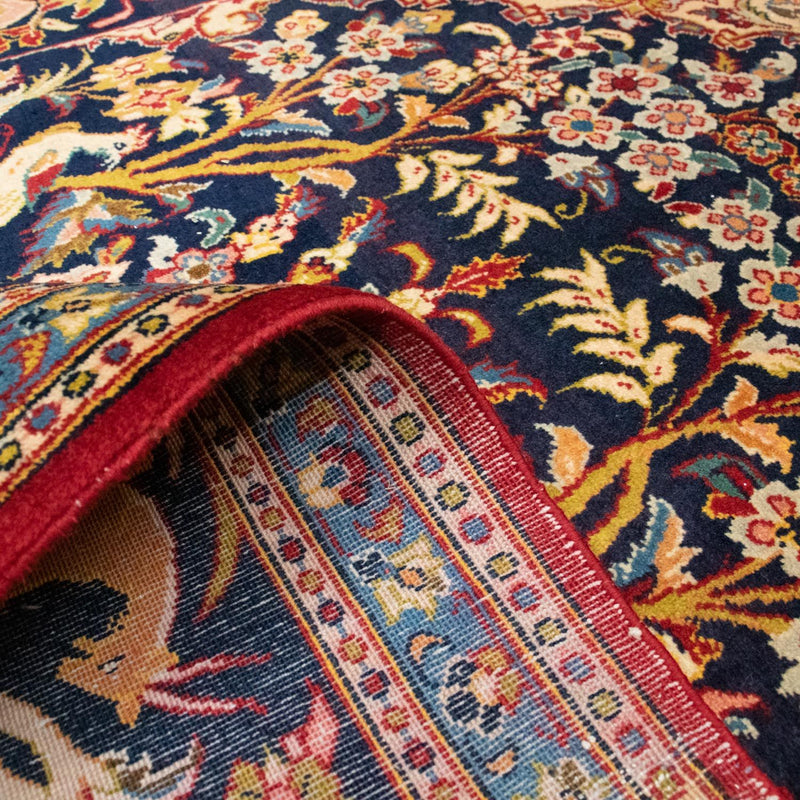Tappeto Persero - Ghom - 217 x 134 cm - blu scuro