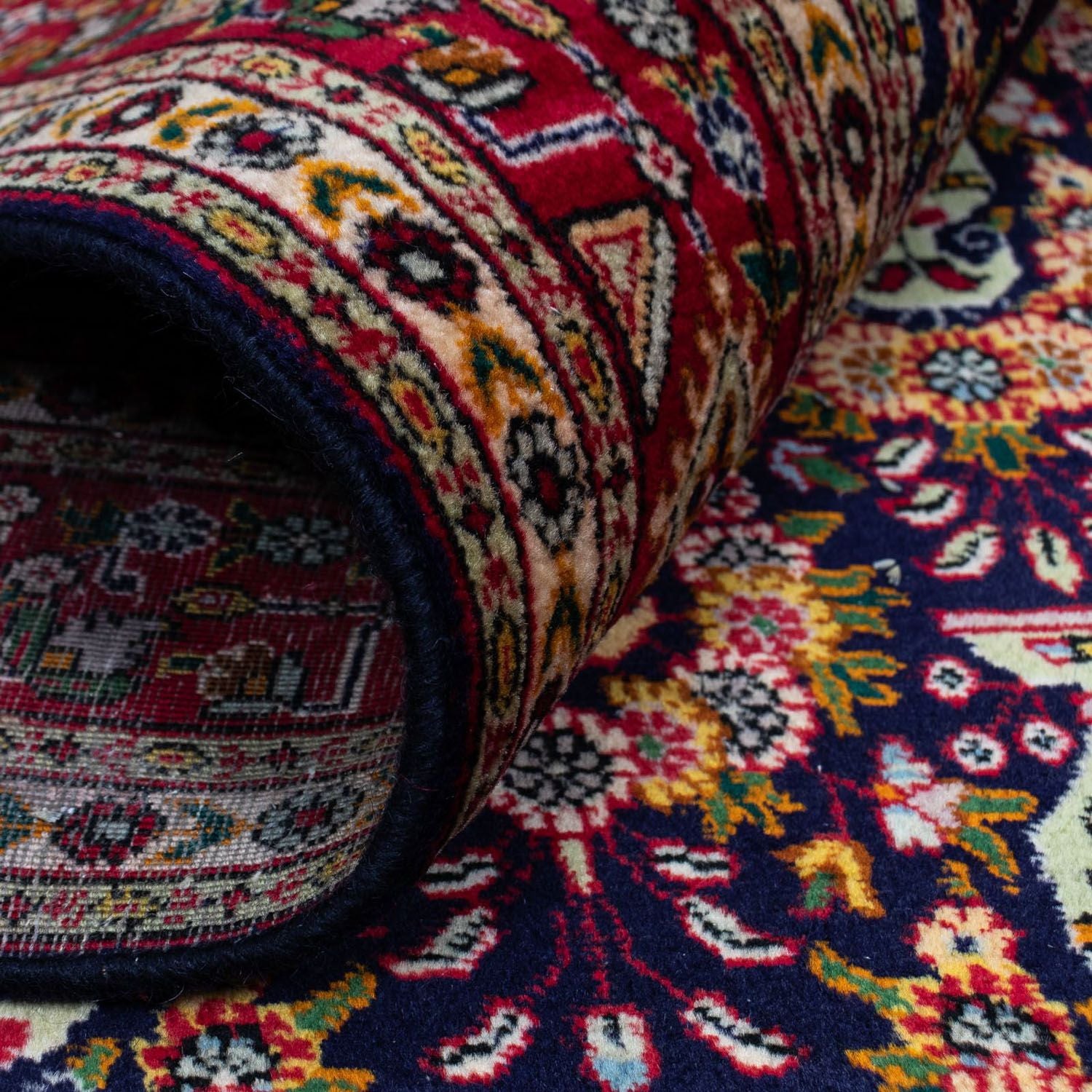 Tappeto Persero - Tabriz - Reale - 300 x 198 cm - blu scuro