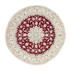 Tappeto Persero - Nain rotondo  - 245 x 245 cm - rosso scuro