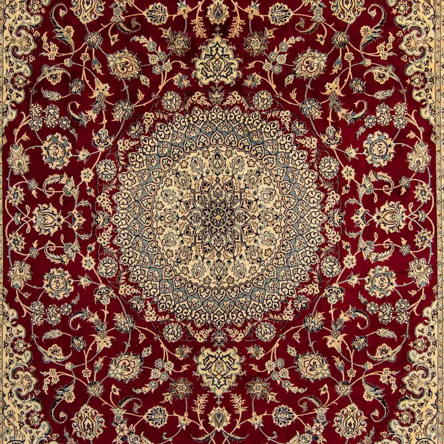 Tappeto Persero - Nain - Reale - 408 x 300 cm - rosso scuro