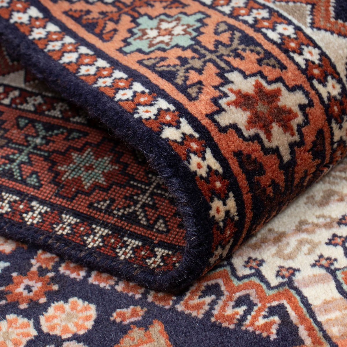 Tappeto corsia Tappeto Persero - Nomade - 193 x 83 cm - blu scuro