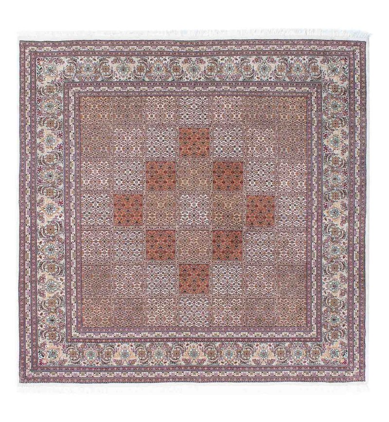 Tappeto Persero - Tabriz quadrato  - 153 x 150 cm - rosso scuro