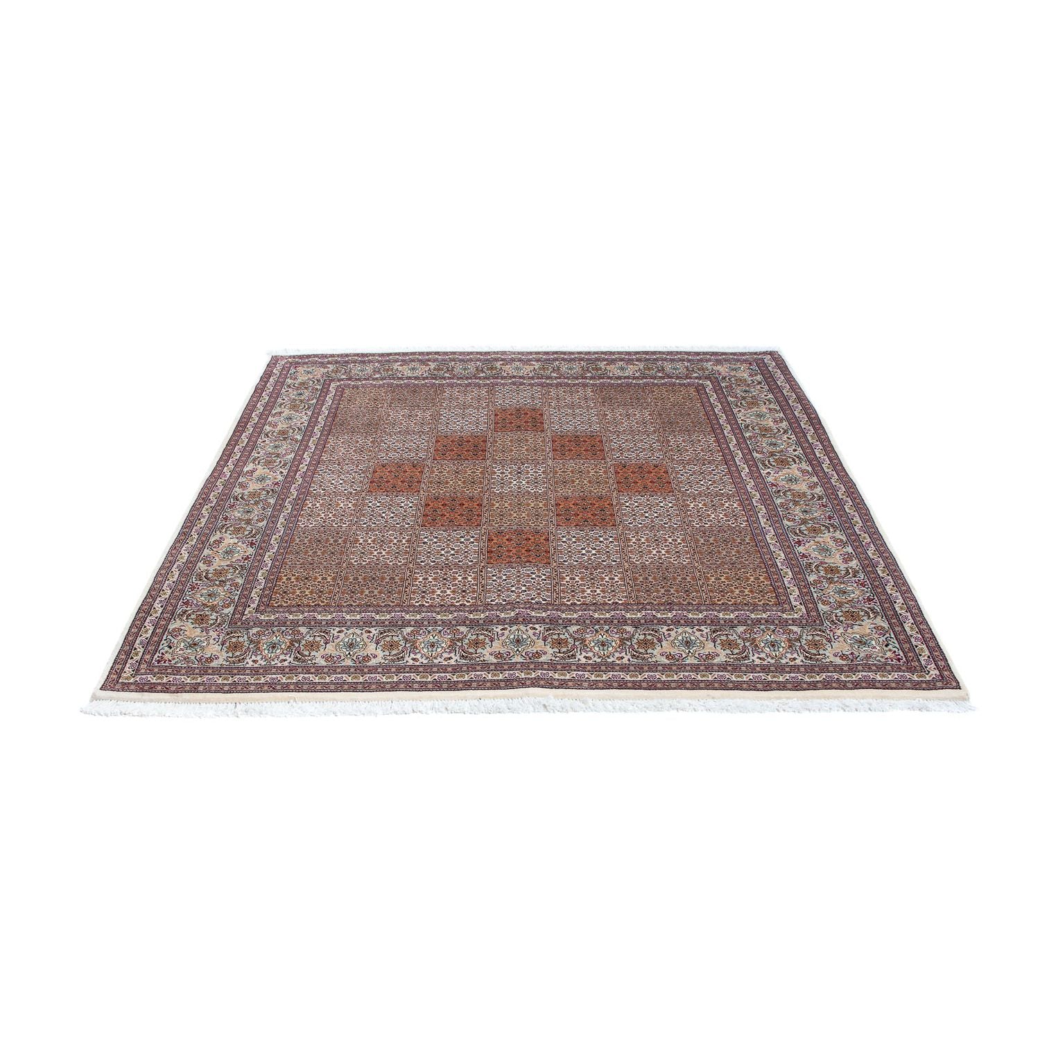 Tappeto Persero - Tabriz quadrato  - 153 x 150 cm - rosso scuro