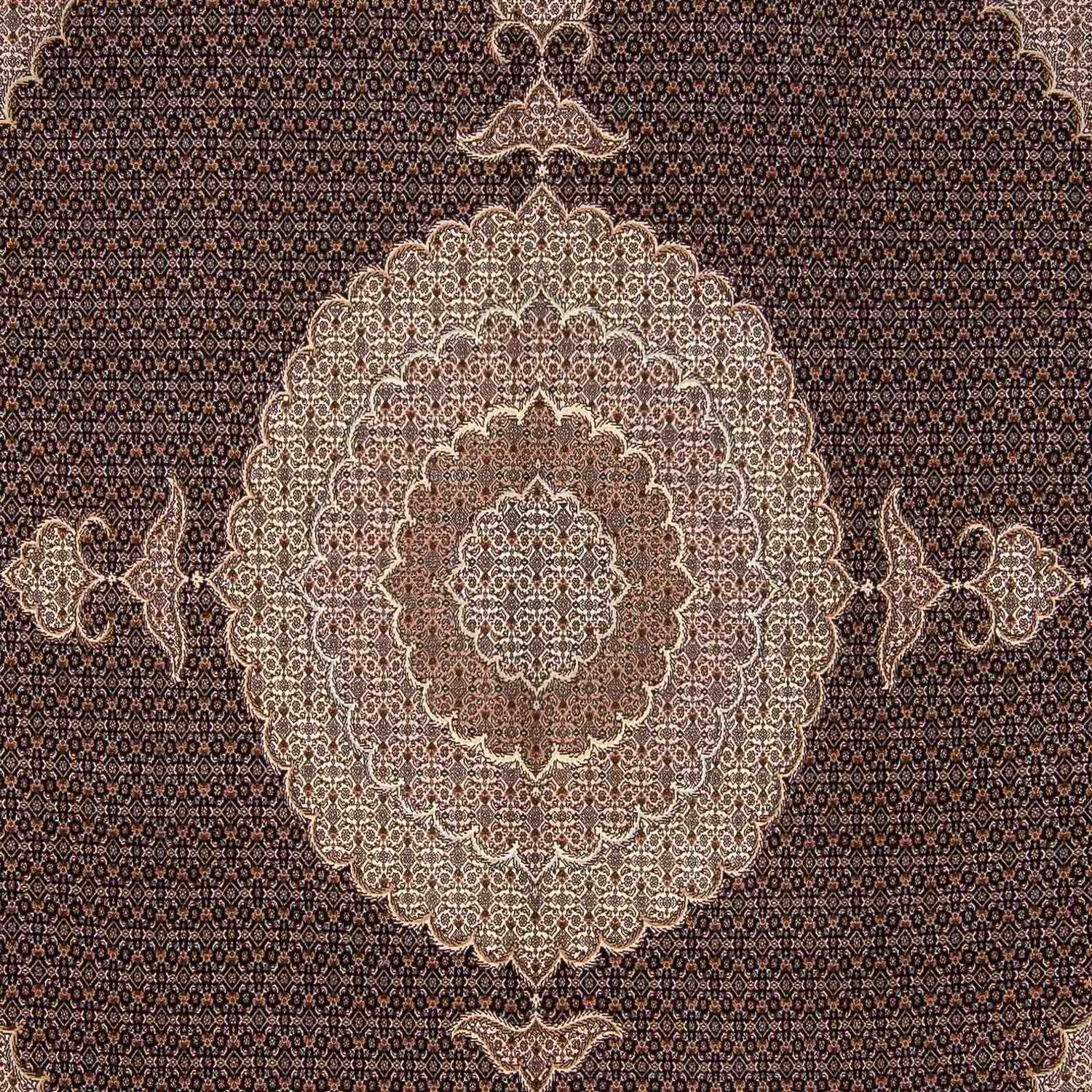 Tappeto Persero - Tabriz quadrato  - 315 x 298 cm - marrone scuro