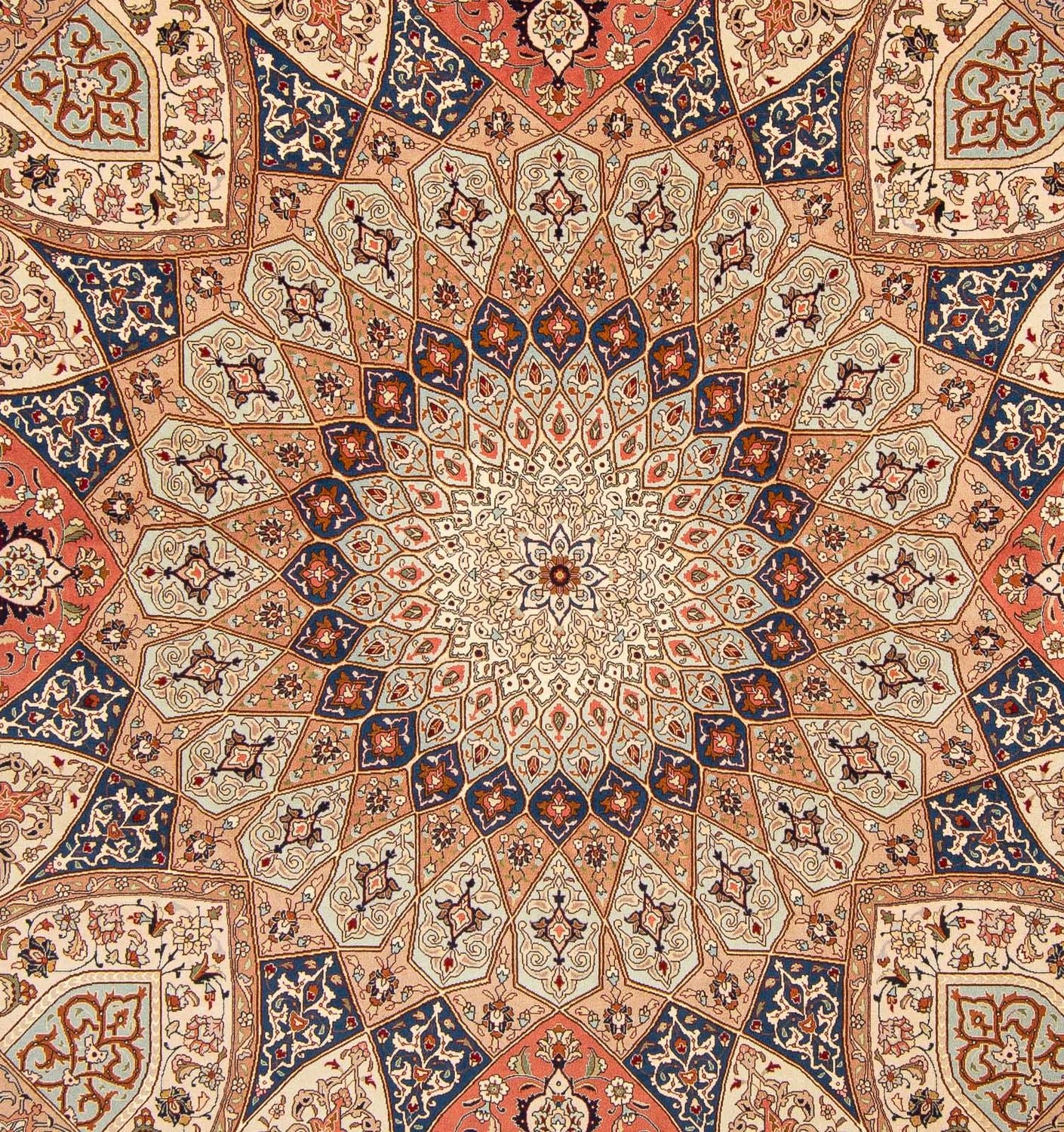 Tappeto Persero - Tabriz - Reale quadrato  - 253 x 250 cm - marrone chiaro