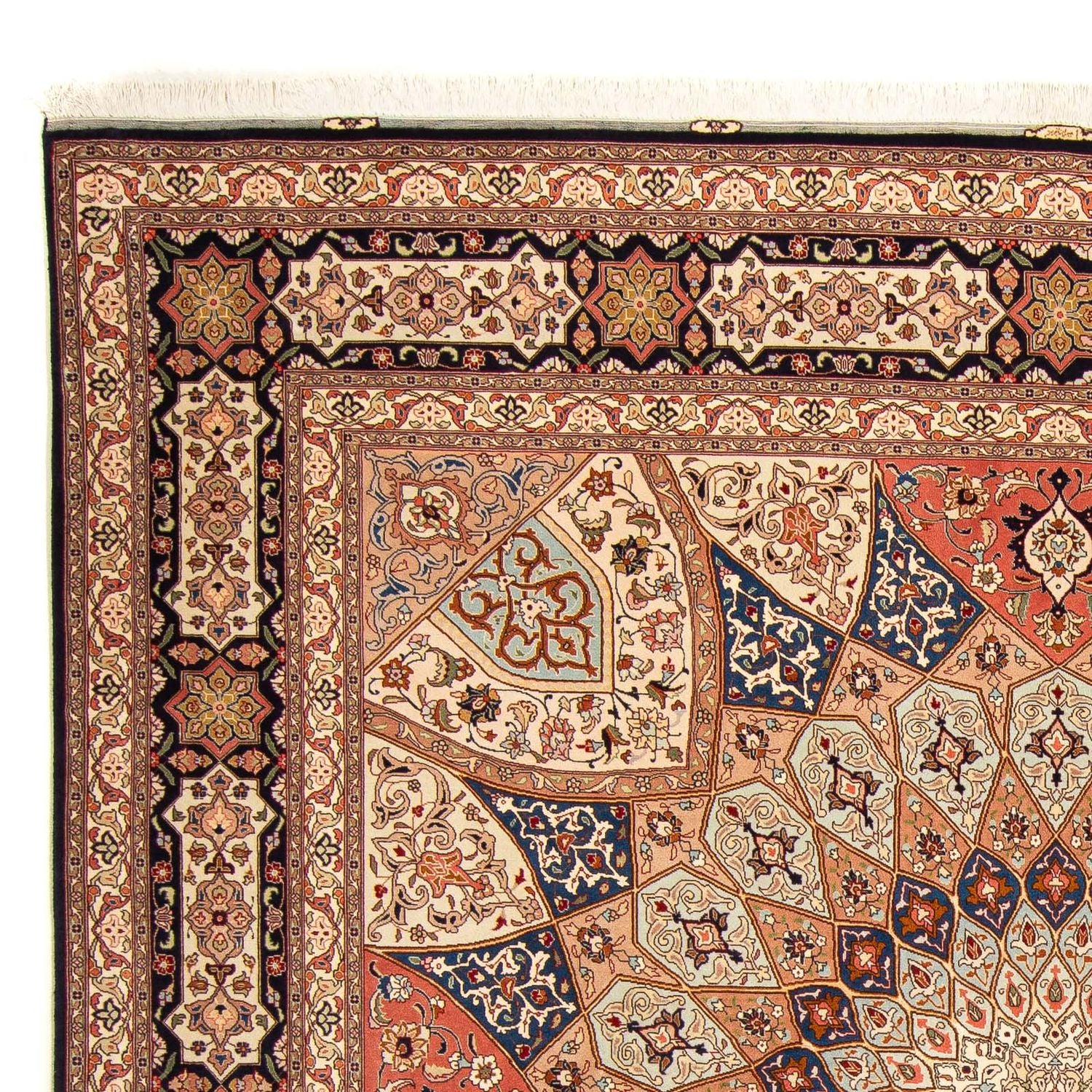 Tappeto Persero - Tabriz - Reale quadrato  - 253 x 250 cm - marrone chiaro